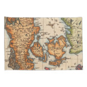 アンティーク古いインスパイア地図(10) 枕カバー (裏面-右)