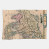 アンティーク古いインスパイア地図(11) キッチンタオル (横)