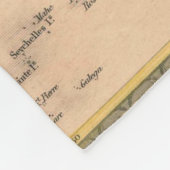 アンティーク古いインスパイア地図(11) フリースブランケット (角)