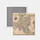 アンティーク古いインスパイア地図(11) マグネット (正面/裏面)