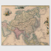 アンティーク古いインスパイア地図(11) ラッピングペーパー (フラット)