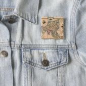 アンティーク古いインスパイア地図(11) 缶バッジ (インサイチュ)