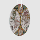アンティーク古いインスパイア地図(12) オーナメント (正面)