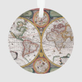 アンティーク古いインスパイア地図(12) オーナメント (裏面)