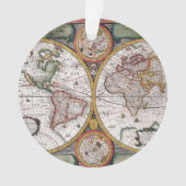 アンティーク古いインスパイア地図(12) オーナメント (正面)