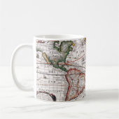 アンティーク古いインスパイア地図(12) コーヒーマグカップ (左)