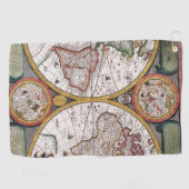 アンティーク古いインスパイア地図(12) ゴルフタオル (横)