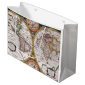 アンティーク古いインスパイア地図(12) ラージペーパーバッグ (正面アングル)