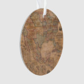 アンティーク古いインスパイア地図(13) オーナメント (正面)