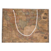 アンティーク古いインスパイア地図(13) ラージペーパーバッグ (裏面)