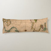 アンティーク古いインスパイア地図(1) ボディピロー (裏面)