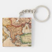 アンティーク古いインスパイア地図(2) キーホルダー (裏面)