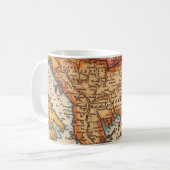 アンティーク古いインスパイア地図(2) コーヒーマグカップ (正面左)
