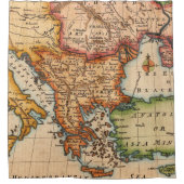 アンティーク古いインスパイア地図(2) シャワーカーテン (正面)