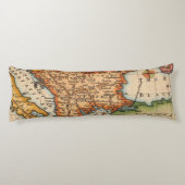 アンティーク古いインスパイア地図(2) ボディピロー (裏面)