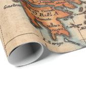 アンティーク古いインスパイア地図(2) ラッピングペーパー (ロールコーナー)