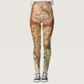 アンティーク古いインスパイア地図(2) レギンス (正面)