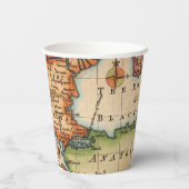 アンティーク古いインスパイア地図(2) 紙コップ (裏面)