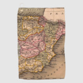 アンティーク古いインスパイア地図(5) ゴルフタオル (正面)