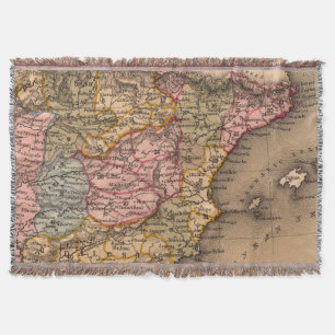 アンティーク古いインスパイア地図(5) スローブランケット
