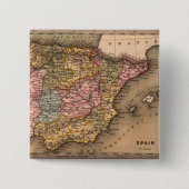 アンティーク古いインスパイア地図(5) 缶バッジ (正面)