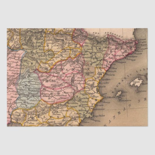 アンティーク古いインスパイア地図(5) 薄葉紙 (正面)