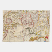 アンティーク古いインスパイア地図(6) キッチンタオル (横)