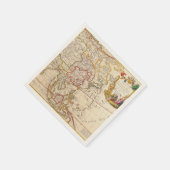 アンティーク古いインスパイア地図(6) スタンダードカクテルナプキン (角)