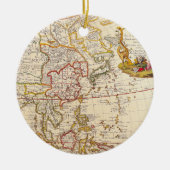 アンティーク古いインスパイア地図(6) セラミックオーナメント (正面)