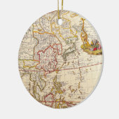アンティーク古いインスパイア地図(6) セラミックオーナメント (左)