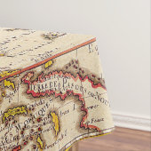 アンティーク古いインスパイア地図(6) テーブルクロス (インサイチュ)