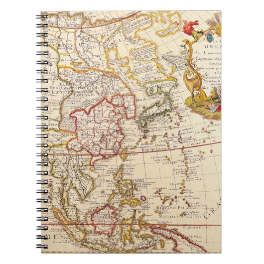 アンティーク古いインスパイア地図(6) ノートブック (正面)