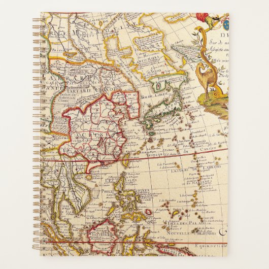 アンティーク古いインスパイア地図(6) プランナー手帳 (正面)