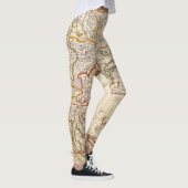 アンティーク古いインスパイア地図(6) レギンス (右)