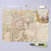 アンティーク古いインスパイア地図(6) 薄葉紙 (クラフト)