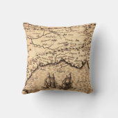 アンティーク古インスパイアい地図(3) クッション (裏面)