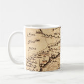 アンティーク古インスパイアい地図(3) コーヒーマグカップ (左)
