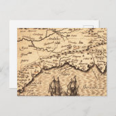 アンティーク古インスパイアい地図(3) ポストカード (正面/裏面)