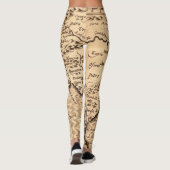 アンティーク古インスパイアい地図(3) レギンス (裏面)