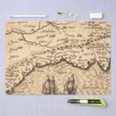 アンティーク古インスパイアい地図(3) 薄葉紙 (クラフト)