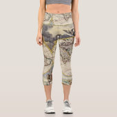 アンティーク古インスパイアい地図(4) カプリレギンス (正面)