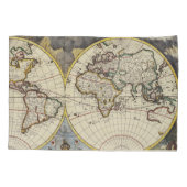 アンティーク古インスパイアい地図(4) 枕カバー (裏面-左)