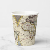 アンティーク古インスパイアい地図(4) 紙コップ (左)