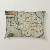 アンティーク古インスパイアい地図(7) アクセントクッション (裏面)