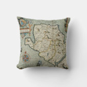 アンティーク古インスパイアい地図(7) クッション (正面)
