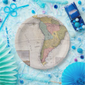 アンティーク古インスパイアい地図(8) ペーパープレート (パーティー)