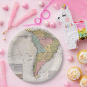 アンティーク古インスパイアい地図(8) ペーパープレート (パーティー)