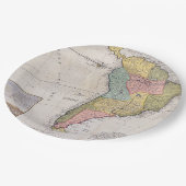 アンティーク古インスパイアい地図(8) ペーパープレート (アングル)
