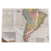 アンティーク古インスパイアい地図(8) ラージペーパーバッグ (正面)