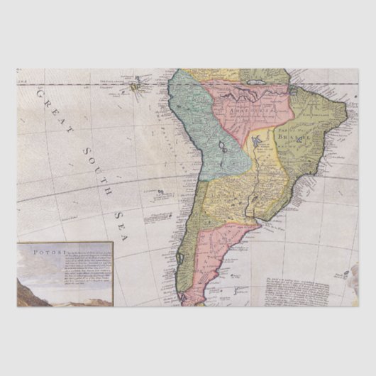 アンティーク古インスパイアい地図(8) 薄葉紙 (正面)